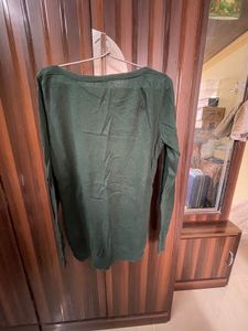 Clearance Sale Bottle Green Color Winter Wear Top