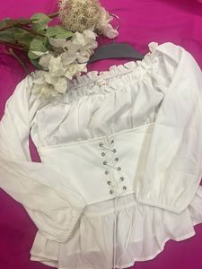 White Bardot Top With Off Shoulder
