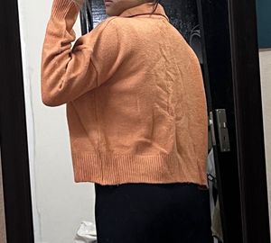 Peach Knit Cardigan
