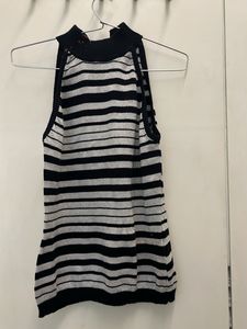 Striped Halter Neck Top