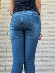 Heart Diamond Cut Out Denim