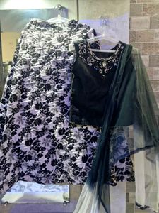 Beautiful Crop Top Skirt Duppta Dress