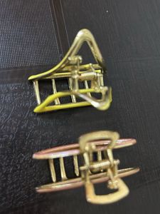Claw Clips - Yellow Triangle &amp; Pink Oval