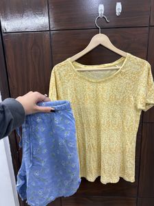 jockey printed floral tshirt & shorts