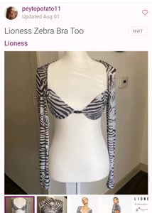 Zebra Print Bra Top