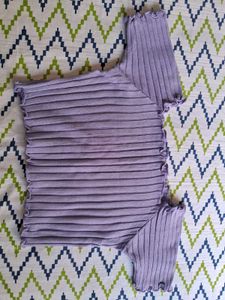 Ribbed Knit Off-Shoulder Top