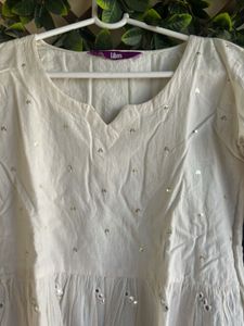 White Embroidered Kurta Set