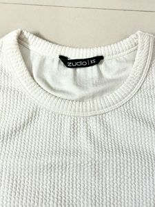 White Zudio Crop Tshirt
