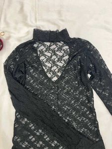 Elegant Black Lace Top