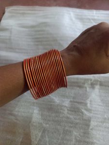 Brown Plain Metal Bangles