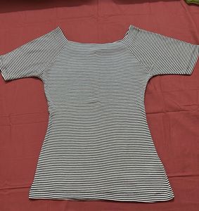 Striped Square Neck Top
