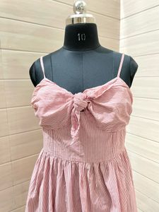 H&amp;M Pintresty 🌸Striped Pink Sundress