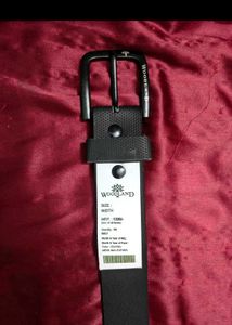 Woodland Black Leather Belt