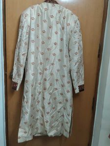 Elegant Cream &amp; Maroon Sherwani