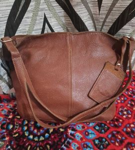 Brown Leather Shoulder Bag