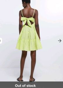 Lime frill tiered beach cami mini dress