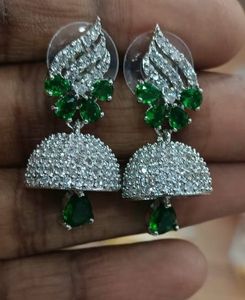 Emerald Green Jhumka Earrings