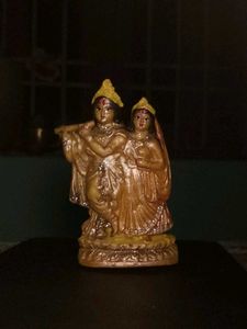 Radha-Krishna Cute Golden Shining Murti