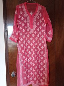 Original Chikankari Kurti With Cotton Inner