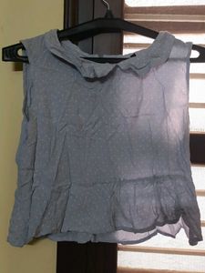 Cute Blue Polka Dot Top