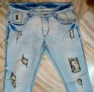 Men Funky Damage Denim Jeans