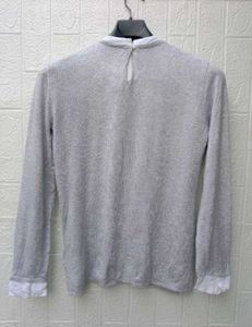 New with tag Pinterest Cute Gray Long Sleeve Top