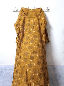 Printed Yellow Kurti