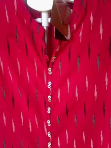 Branded Sleeveless Red Print Tunic Top