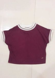 Maroon Casual Top