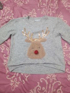 Women Cute Reindeer Christmas Warm Sweater