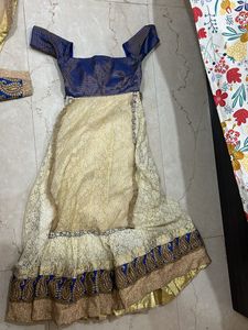 Off Shoulder Long Gown With Duppata