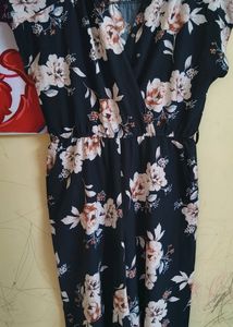 Black Knee Length Jump Suit