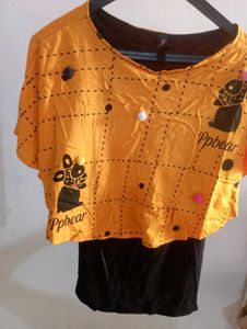 Cute Graphic Print Top