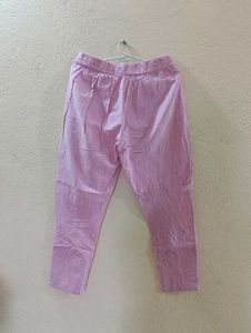 sangria Pink Stripped kurta set