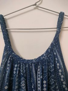 BOGO Printed Blue Sleeveless Dress/Top