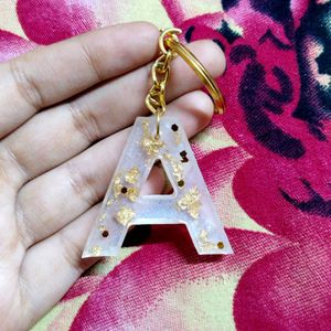 Resin Letter ‘A’ Keychain