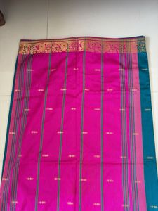 Elegant Pink & Green Saree