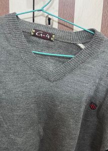 Gray G-4 V-Neck Sweater