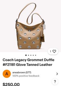 Coach Legacy Grommet Bucket Duffle
