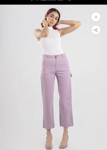 Freakins Lilac Straight Fit Pants