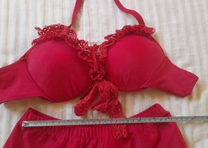 Red Skuarts Bikini Set