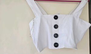 White Crop Top