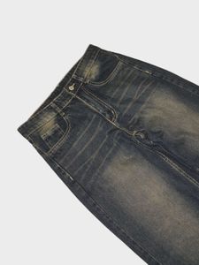Wide Leg Baggy fit dark blue vintage denim