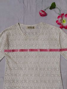 Vintage White Lace Top(Bust-36/38)