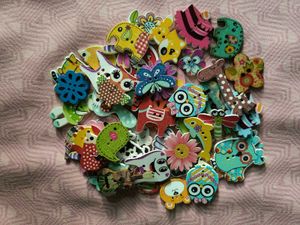 Wooden Diy Craft Buttons