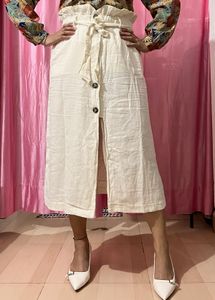 White Skirt with Tie