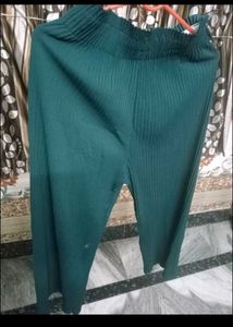 Green Ribbed Pants