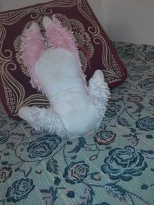 pink bunny soft toy.