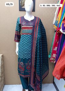 Suit Kurti Set With Pants & Dupatta