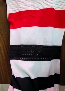 Striped Sleeveless Knit Top